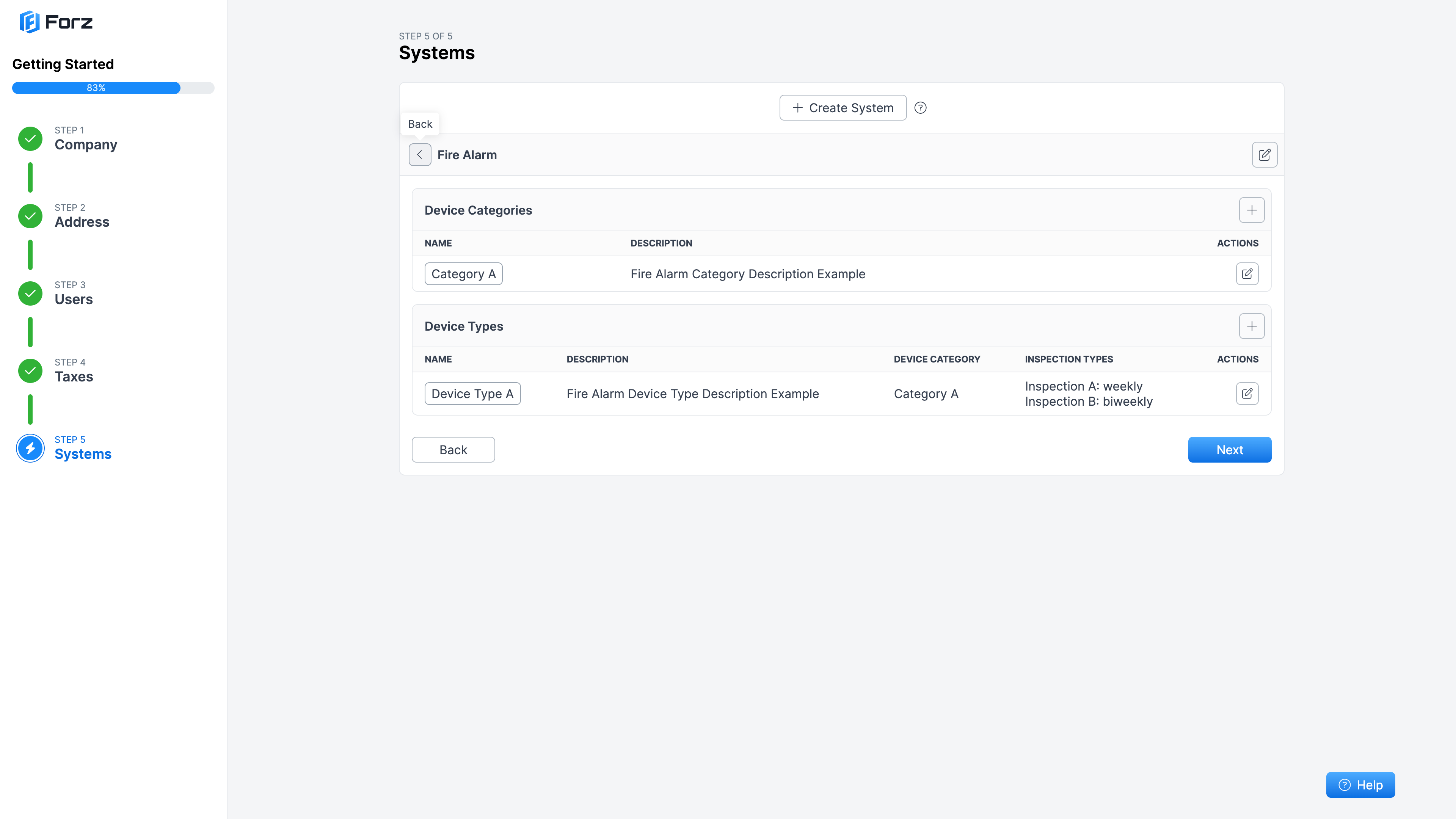 Configured systems details