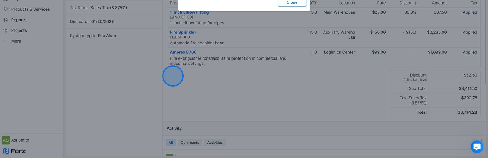 <p>In the “Share Invoice” pop-up, you can copy the invoice URL to share it with your customers, or scan the QR code to open the link.</p>