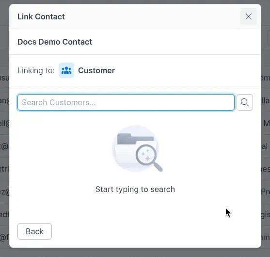 Link Contact Search Customers