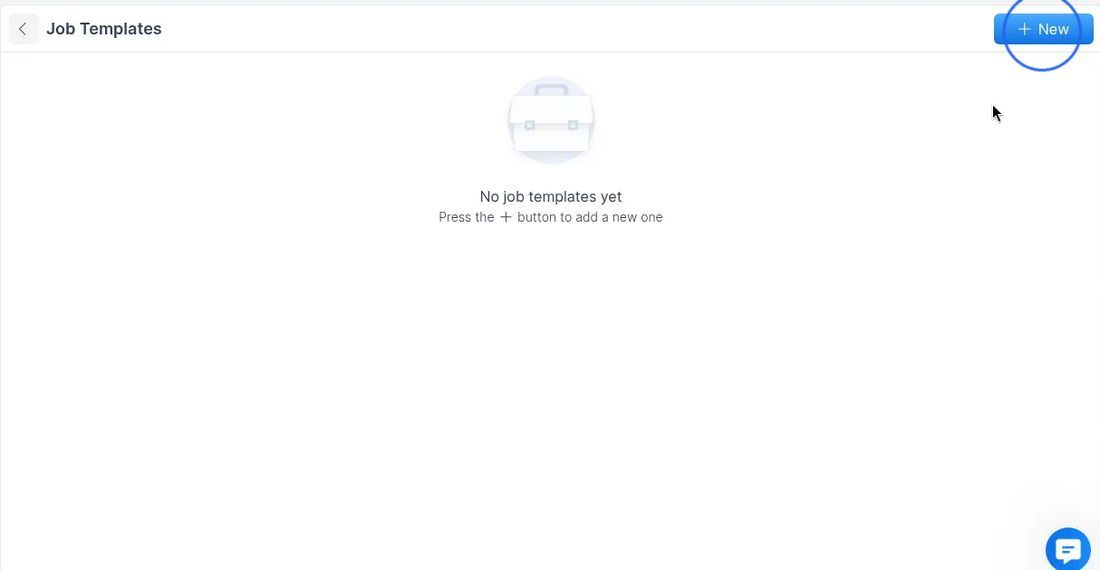 Job Templates empty state